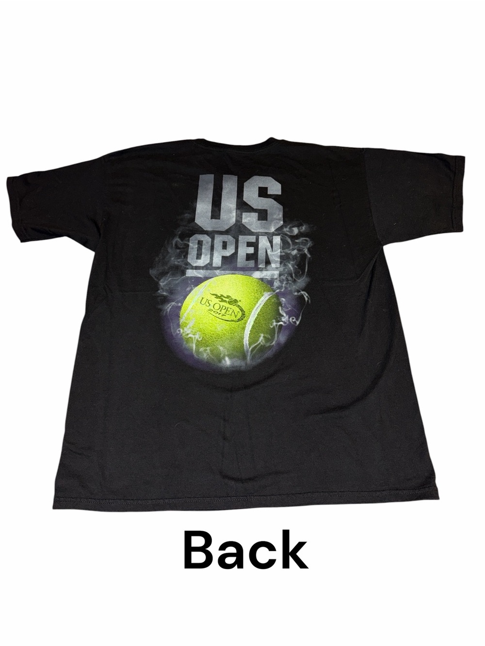 US Open Graphic Tee - Black with Yellow Tennis Ball